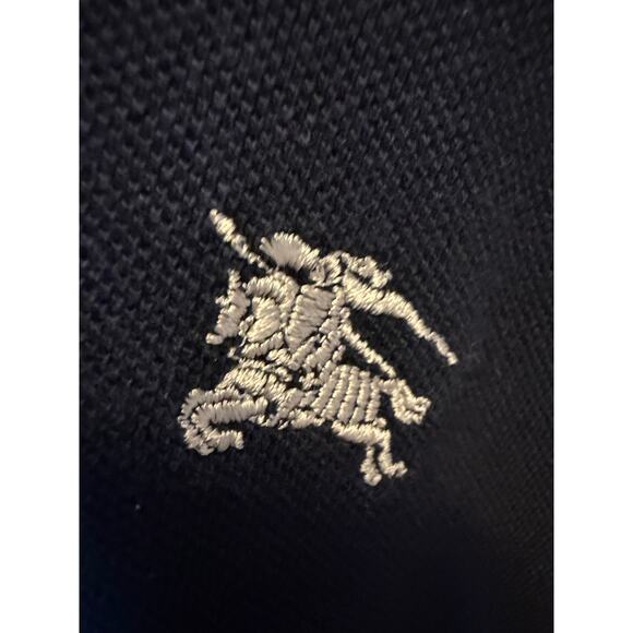 Burberry Men’s Polo Shirt XXL Navy Nova Check Placket Short Sleev - Picture 5 of 5